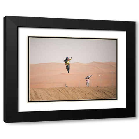 Vector Black Modern Wood Framed Art Print with Double Matting by Al Adwan, Rami