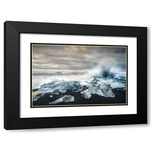Water And Ice ! Black Modern Wood Framed Art Print with Double Matting by Forns, Alfred