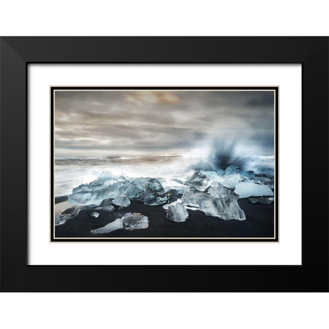 Water And Ice ! Black Modern Wood Framed Art Print with Double Matting by Forns, Alfred