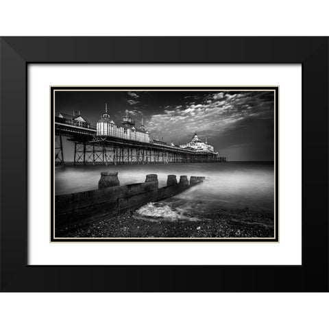 The Pier Black Modern Wood Framed Art Print with Double Matting by Vanhamme, Lidia