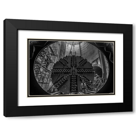 Underground Black Modern Wood Framed Art Print with Double Matting by Tetsurou, Kobayashi
