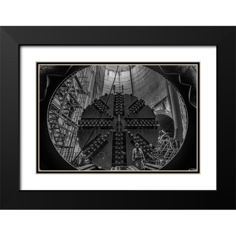 Underground Black Modern Wood Framed Art Print with Double Matting by Tetsurou, Kobayashi
