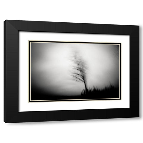 Shadow Dancer Black Modern Wood Framed Art Print with Double Matting by Fuhg, Dorit
