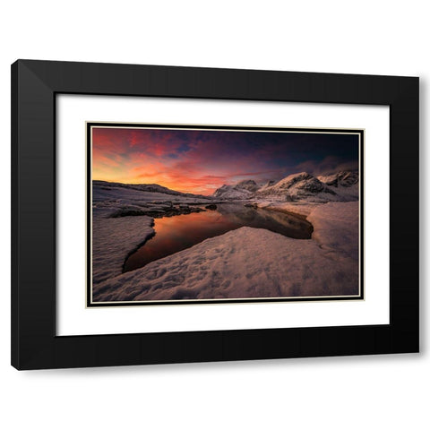 Good Morning Black Modern Wood Framed Art Print with Double Matting by Hoffmann, Raymond