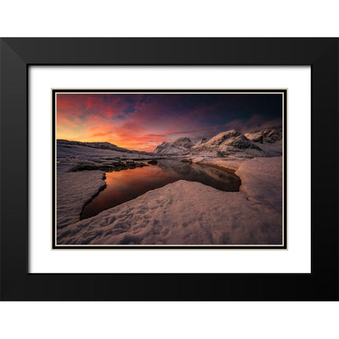 Good Morning Black Modern Wood Framed Art Print with Double Matting by Hoffmann, Raymond