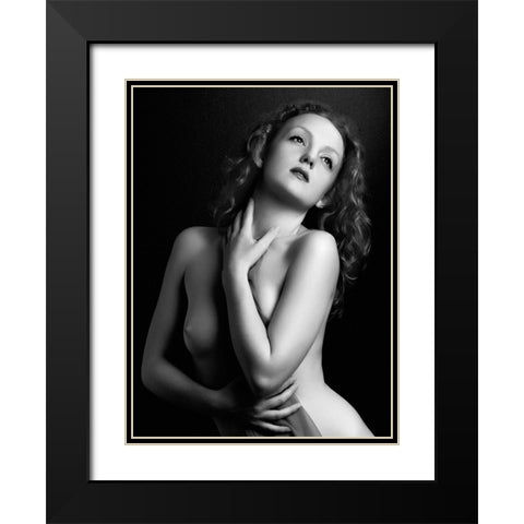 Garbo Retro Style Black Modern Wood Framed Art Print with Double Matting by Turner, Peter