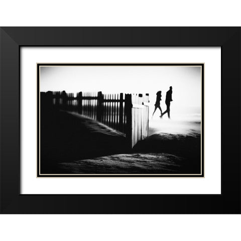 Terrible Love Black Modern Wood Framed Art Print with Double Matting by Correia, Rui
