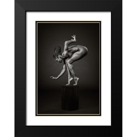 Delicately Poised Black Modern Wood Framed Art Print with Double Matting by Catchlight Studio