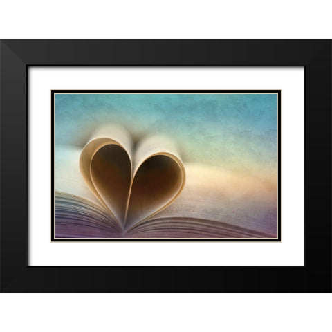 A Love Story Black Modern Wood Framed Art Print with Double Matting by Hennen, Marcus