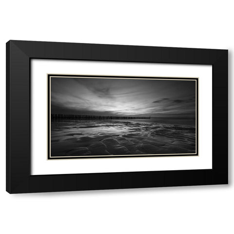 Endless Black Modern Wood Framed Art Print with Double Matting by Schroeyers, Dominic