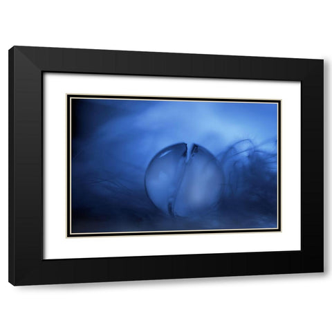 Cracks Black Modern Wood Framed Art Print with Double Matting by Westum, Heidi