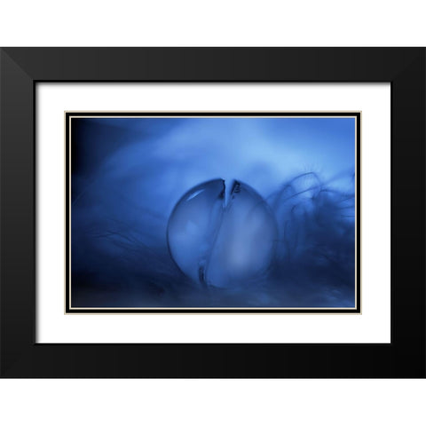 Cracks Black Modern Wood Framed Art Print with Double Matting by Westum, Heidi