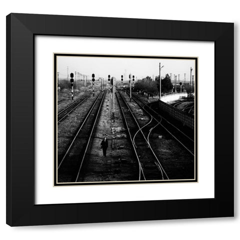 Failure Black Modern Wood Framed Art Print with Double Matting by Oncete, Julien
