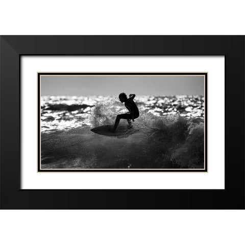 Ride Black Modern Wood Framed Art Print with Double Matting by Bussiba, Eyal