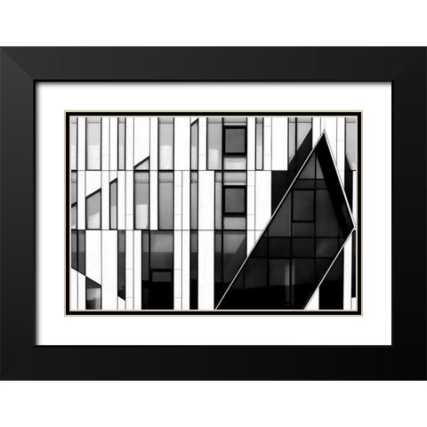 The Facade Black Modern Wood Framed Art Print with Double Matting by Hawerkamp, Hans-Wolfgang