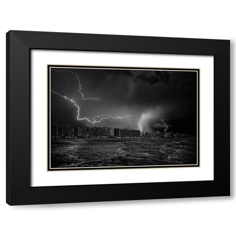 Sometimes-The Sky Screams ... Black Modern Wood Framed Art Print with Double Matting by Depaepe, Yvette
