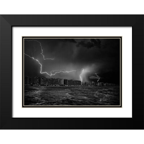 Sometimes-The Sky Screams ... Black Modern Wood Framed Art Print with Double Matting by Depaepe, Yvette