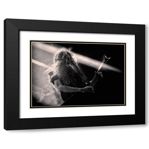 Give It Your All Black Modern Wood Framed Art Print with Double Matting by Samuelsson, Anders