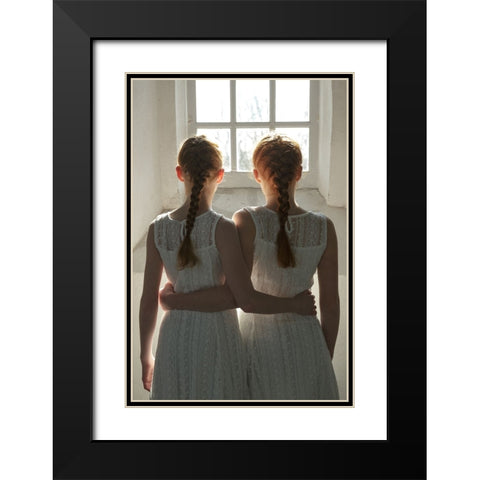 Soul Sisters Black Modern Wood Framed Art Print with Double Matting by Belzon, Carine