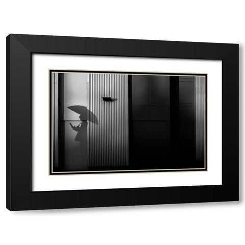 The Shadow Side Black Modern Wood Framed Art Print with Double Matting by Hashimoto, Tetsuya