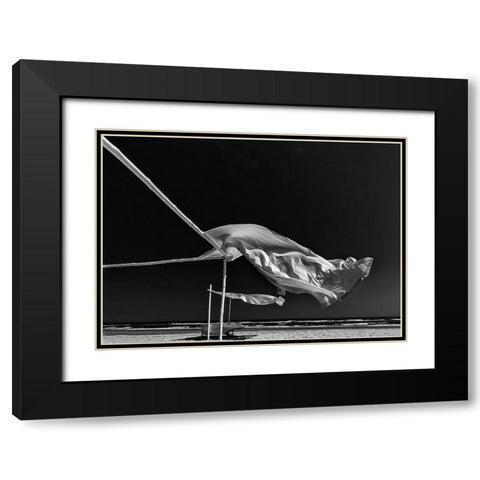 Ghosts On The Beach. Black Modern Wood Framed Art Print with Double Matting by Verschelden, Harry