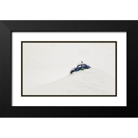 Hard Return From Vacation Black Modern Wood Framed Art Print with Double Matting by Gagnon, Lucie