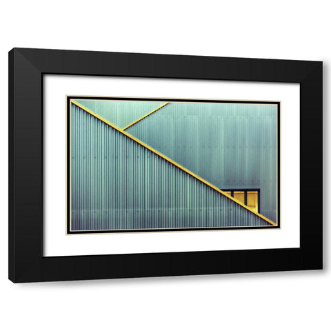 Stairs Black Modern Wood Framed Art Print with Double Matting by Niezen, Jan