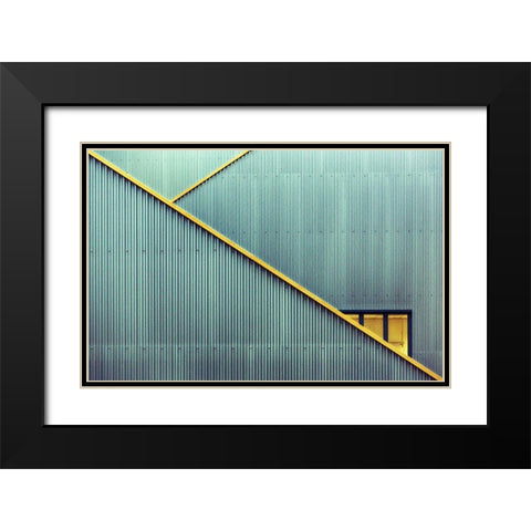 Stairs Black Modern Wood Framed Art Print with Double Matting by Niezen, Jan