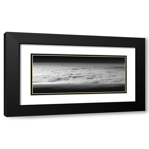 Above The Clouds Black Modern Wood Framed Art Print with Double Matting by Fotoea