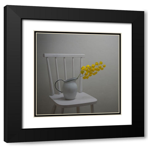 Simplicity Of Life Black Modern Wood Framed Art Print with Double Matting by Perfoncio, Margareth