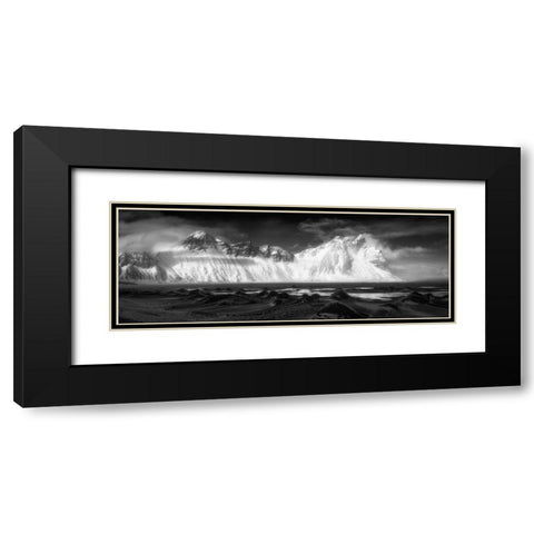 Vestrahorn Black Modern Wood Framed Art Print with Double Matting by Popan, Adrian