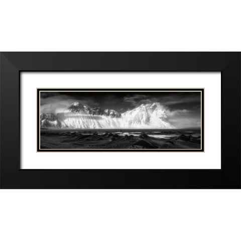 Vestrahorn Black Modern Wood Framed Art Print with Double Matting by Popan, Adrian