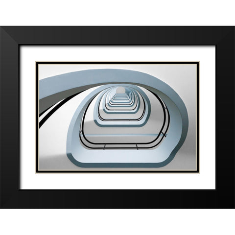 Before The Climb Black Modern Wood Framed Art Print with Double Matting by Van De, Jeroen