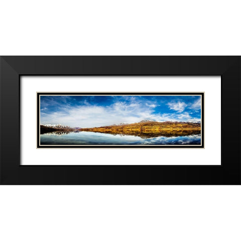 Taleghan Lake-Alborz-Iran. Black Modern Wood Framed Art Print with Double Matting by Ebrahimi, Behnam