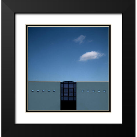 Ten Small Windows Black Modern Wood Framed Art Print with Double Matting by Claes, Gilbert