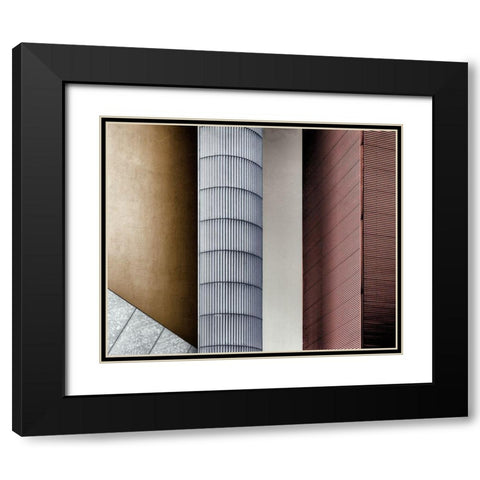 Old A New. Black Modern Wood Framed Art Print with Double Matting by Verschelden, Harry