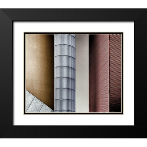 Old A New. Black Modern Wood Framed Art Print with Double Matting by Verschelden, Harry