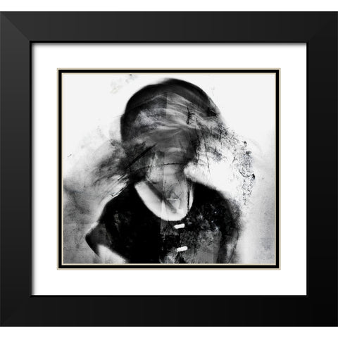 Shadows-Splitting Black Modern Wood Framed Art Print with Double Matting by Davidovic, Dalibor