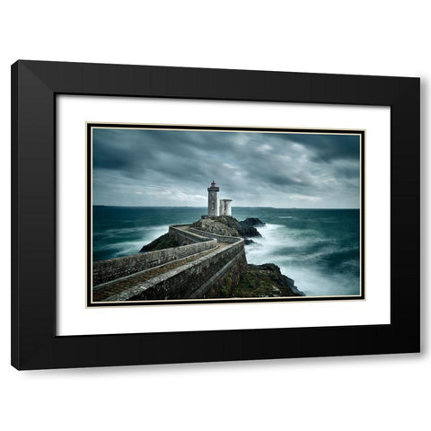 Resistance Black Modern Wood Framed Art Print with Double Matting by Denis