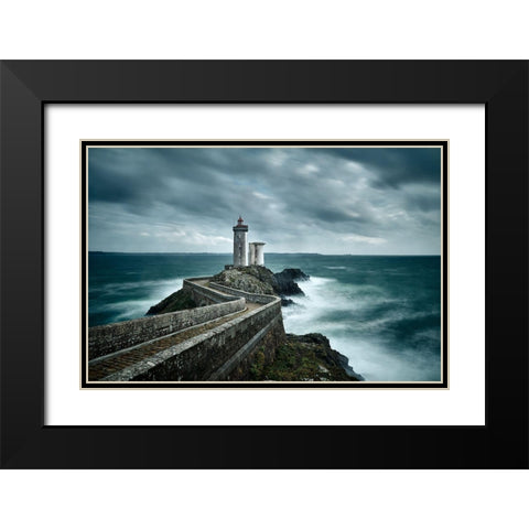Resistance Black Modern Wood Framed Art Print with Double Matting by Denis