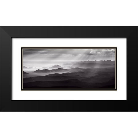 Namib Desert By Air Black Modern Wood Framed Art Print with Double Matting by Guijt, Richard