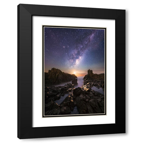 Eternal Return Black Modern Wood Framed Art Print with Double Matting by Fan, Tim