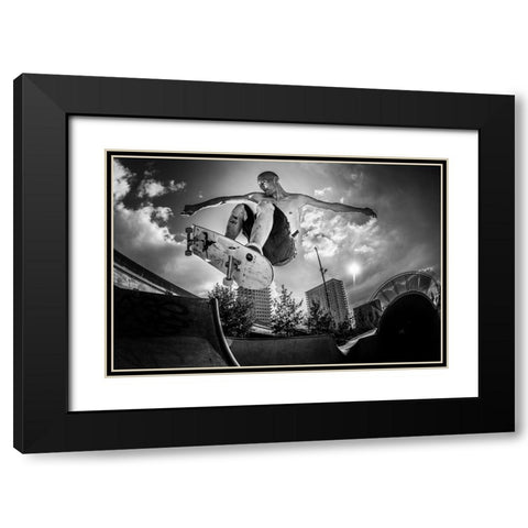 Sam Taeymans Performing At Qden Damq Black Modern Wood Framed Art Print with Double Matting by Verbiest, Eric