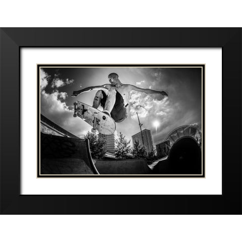 Sam Taeymans Performing At Qden Damq Black Modern Wood Framed Art Print with Double Matting by Verbiest, Eric