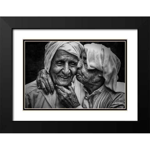 Happiness Of Men Black Modern Wood Framed Art Print with Double Matting by Almakhlooq, Hameed