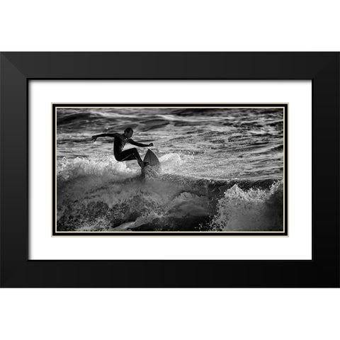 ~~ -/- ~~~~ Black Modern Wood Framed Art Print with Double Matting by Bussiba, Eyal