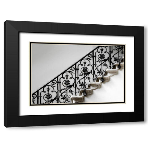 Forged Handrail Black Modern Wood Framed Art Print with Double Matting by Claes, Gilbert