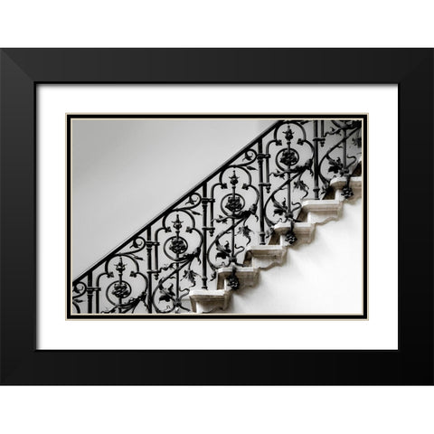 Forged Handrail Black Modern Wood Framed Art Print with Double Matting by Claes, Gilbert