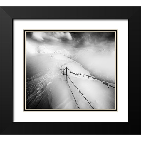 Into The White Black Modern Wood Framed Art Print with Double Matting by Rebustini, Luca