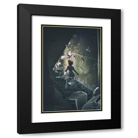 Do Black Modern Wood Framed Art Print with Double Matting by Cwikla, Ewa